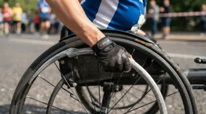 Close-up of grip gloves for manual wheelchair users featured in push gloves for wheelchair athletes